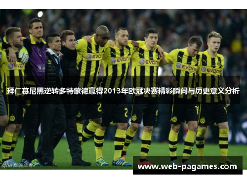 拜仁慕尼黑逆转多特蒙德赢得2013年欧冠决赛精彩瞬间与历史意义分析
